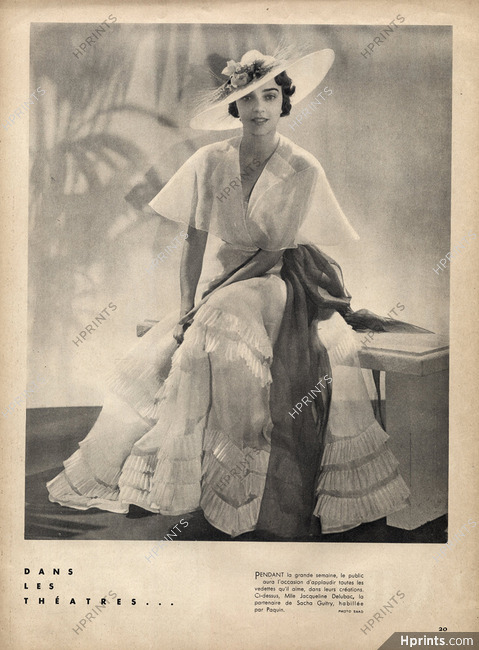 Paquin 1934 Jacqueline Delubac, Photo Georges Saad