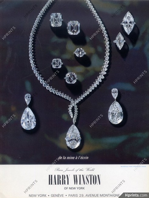 Harry Winston 1965 Necklace, Rings, Earrings, "Rare Jewels of the World"