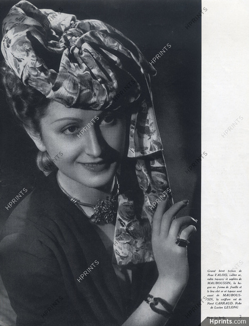 Mauboussin 1942 Rose Valois, Turban