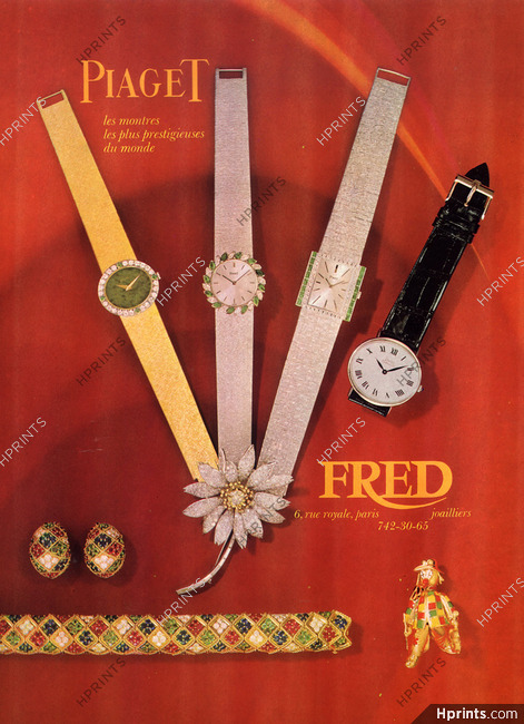 Piaget (Watches) 1967 Fred (Jewels) Clip, Bracelet, Earrings