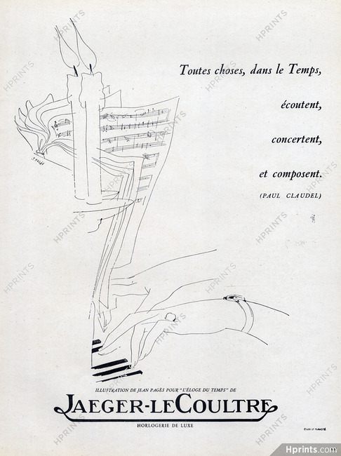 Jaeger-leCoultre (Watches) 1949 Jean Pagès, Paul Claudel Poem