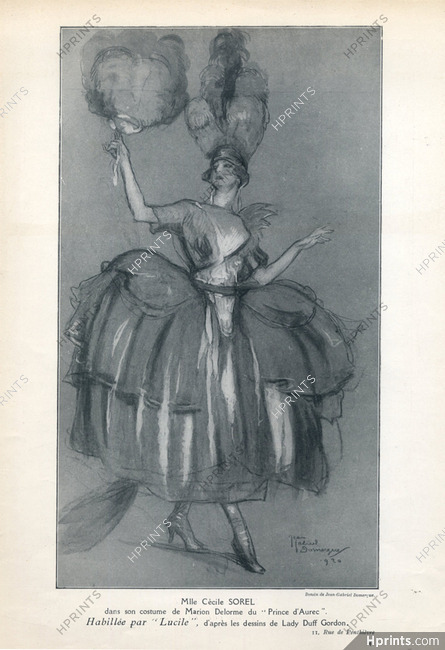 Jean-Gabriel Domergue 1920 Cécile Sorel, Costume of Lucile (Lady Duff Gordon)