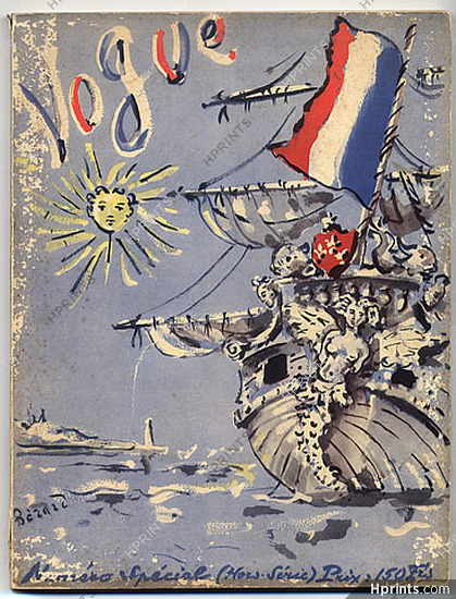 Vogue Paris 1945 Numéro Spécial Libération, Christian Bérard Robert Doisneau Gruau Benito
