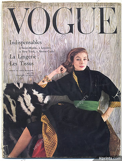 Vogue Paris 1954 March Spring Collections Jacques Fath Chanel — vintage  magazine