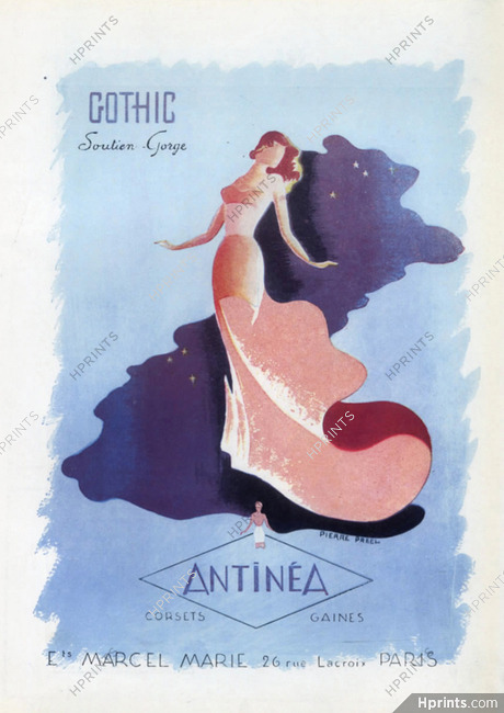 Antinéa (Lingerie, Girdle, Bra) 1947 Ets Marcel Marie, Pierre Preel
