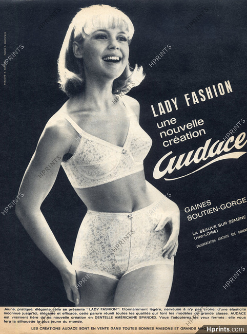 Audace (Lingerie) 1965 Girdle, Brassiere — Advertisement