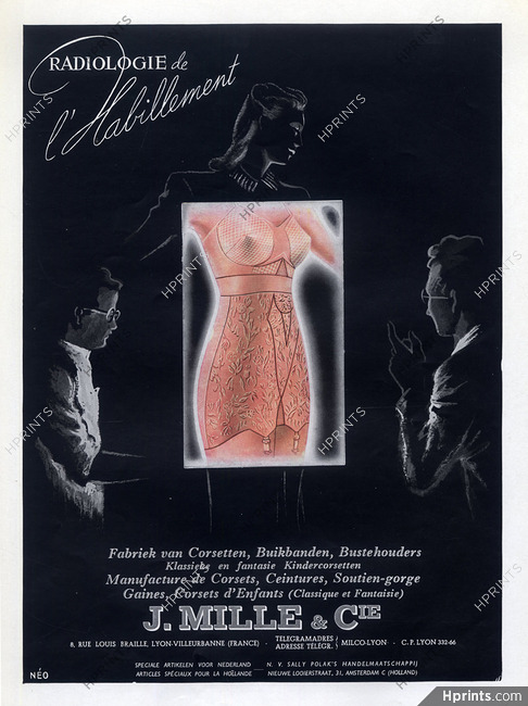 J. Mille & Cie (Girdle) 1948 Radiologie de l'habillement