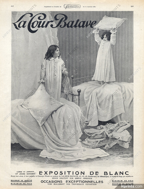 La Cour Batave (Department Store) 1910 A. Ehrmann, Exposition de Blanc