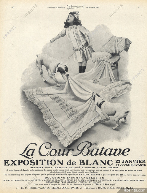 La Cour Batave (Department Store) 1911 A. Ehrmann, Exposition de Blanc
