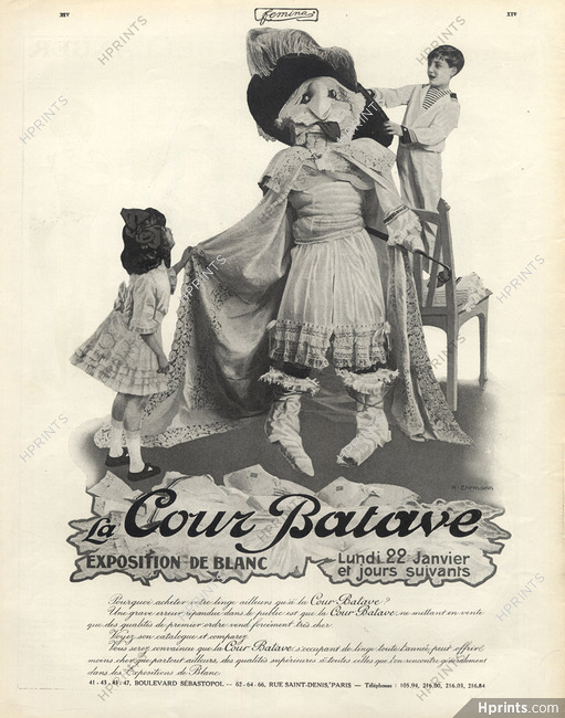 La Cour Batave (Department Store) 1912 A. Ehrmann, Exposition de Blanc