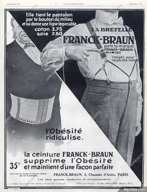 Franck-Braun (Suspenders) 1912 A. Ehrmann