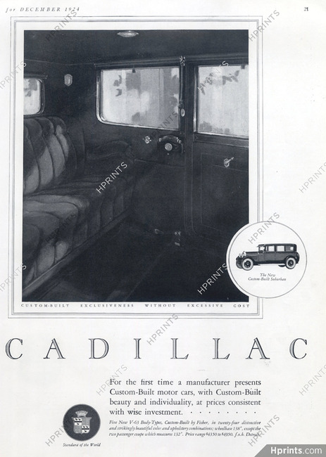 Cadillac (Cars) 1924 Custom-Built by Fisher