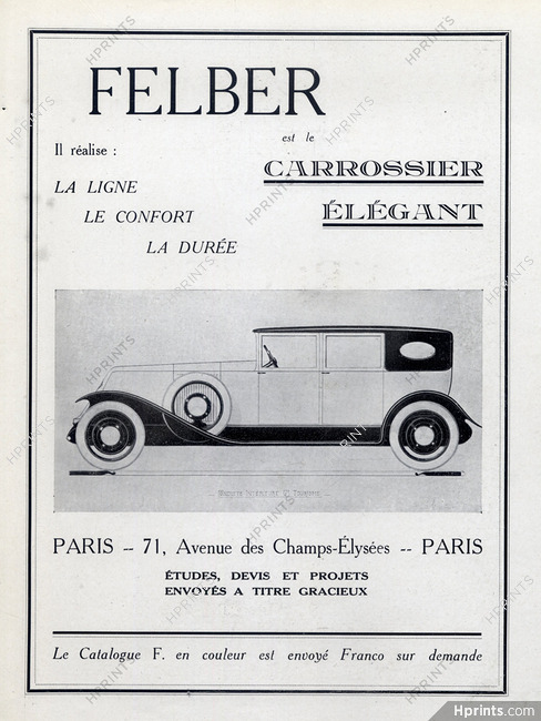 Felber Frères (Coachbuilder, Cars) 1925