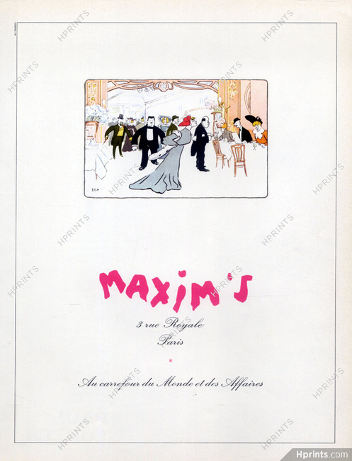 Maxim's (Restaurant) 1969 SEM (Georges Goursat)