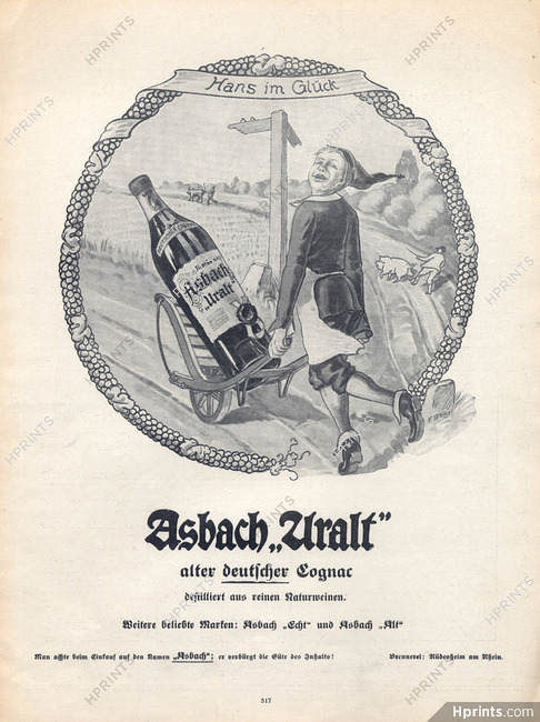 Asbach Uralt (Brandy, Cognac) 1914 Wetzel