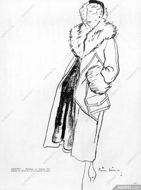 Hermès (Couture) 1947 Coat, Pierre Simon