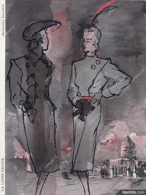 Germaine Lecomte 1945 "La Ligne Droite", Pierre Pagès