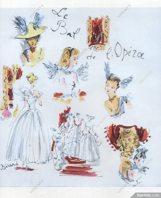 Christian Bérard 1947 Le Bal de l'Opéra, Evening Gown