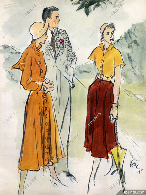 Eric (Carl Erickson) 1949 Goodstein (Coat-dress) & Mary Stevens (Blouse and Skirt)