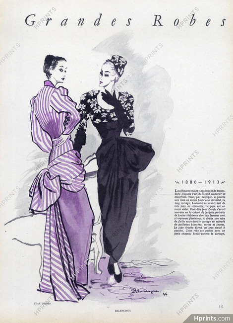 Jean Dessès (Couture) & Balenciaga (Couture) 1946 Pierre Mourgue