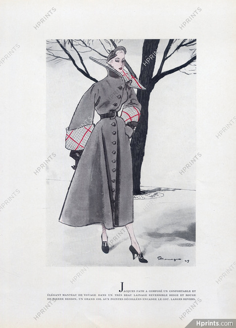 Jacques Fath 1949 Winter Coat, Pierre Mourgue