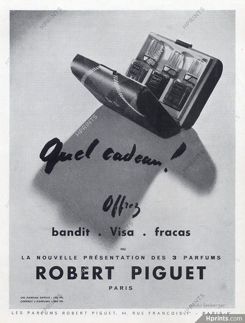 Robert Piguet (Perfumes) 1949 Bandit, Visa, Fracas, Photo Seeberger