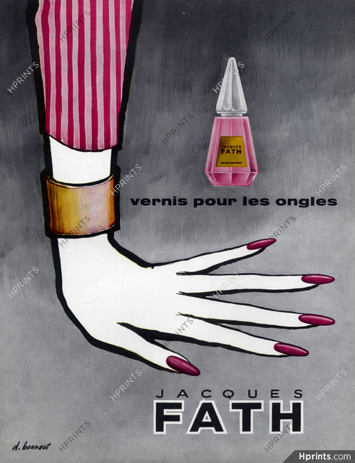 Jacques Fath (Cosmetics) 1957 Nail Polish, D.Bonnaut