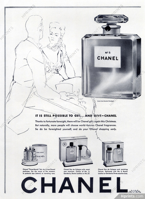 Chanel (Perfumes) 1941 Numéro 5, Eau de Cologne Atomizer