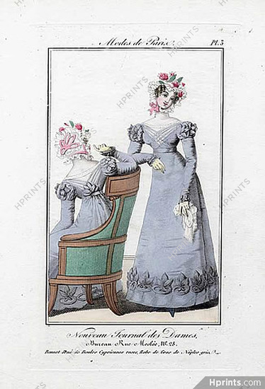 Nouveau Journal des Dames 1821 Modes de Paris N°3