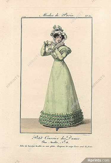 Petit Courrier des Dames 1822 Modes de Paris N°37, Julie Ribault, Delvaux
