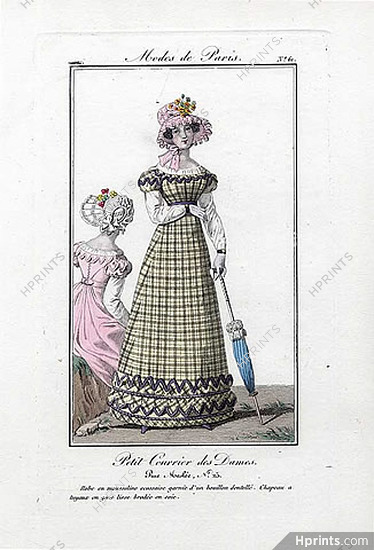 Petit Courrier des Dames 1822 Modes de Paris N°61, Julie Ribault