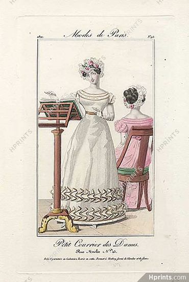 Petit Courrier des Dames 1822 Modes de Paris N°95, Julie Ribault