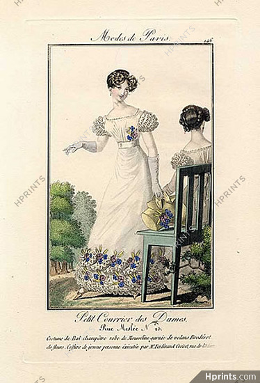 Petit Courrier des Dames 1823 Modes de Paris N°146, Julie Ribault