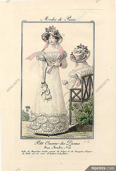 Petit Courrier des Dames 1823 Modes de Paris N°149, Julie Ribault, Delvaux