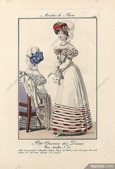Petit Courrier des Dames 1823 Modes de Paris N°179, Julie Ribault