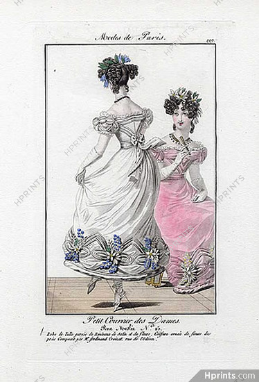 Petit Courrier des Dames 1823 Modes de Paris N°199, Julie Ribault
