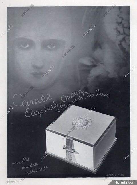 Elizabeth Arden (Cosmetics) 1935 Camée, Powder Box, Photo Georges Saad