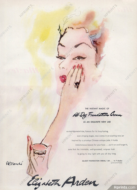 Elizabeth Arden (Cosmetics) 1945 René Bouché, Making-up