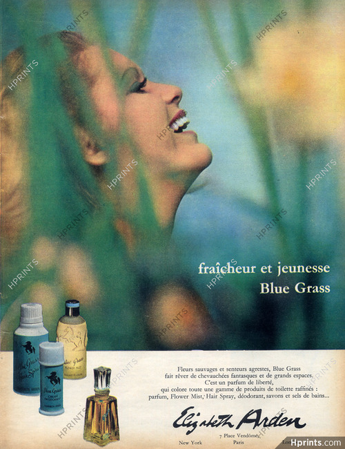 Elizabeth Arden (Cosmetics) 1963 Blue Grass