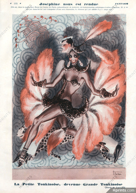 Armand Vallée 1930 Josephine Baker, Chorus Girl, Music Hall, Cabaret Casino De Paris