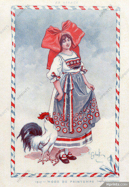 Henry Gerbault 1915 En Alsace, The Spring Fashion, Rooster