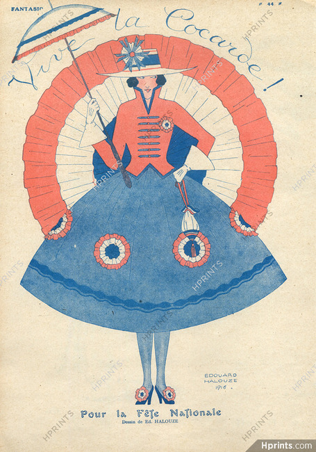 Edouard Halouze 1916 Dress Rosette for National Holiday