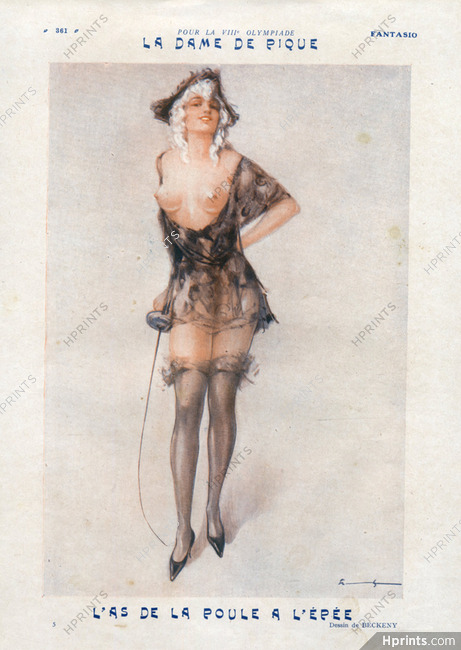 La Dame de Pique, 1924 - Beckeny Fencer, Sexy Looking Girl