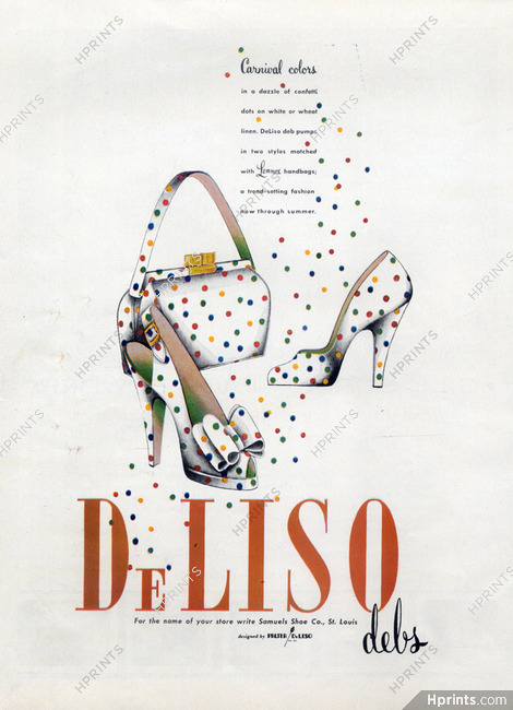 DeLiso (Shoes & Handbag) 1949 Carnival Colors