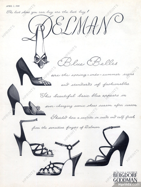 Delman (Shoes) 1949 Blue Belles
