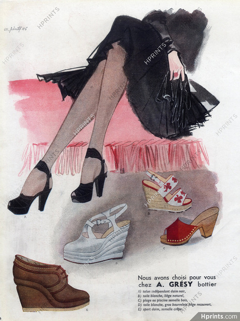 Grésy (Shoes) 1946 M. Pinta