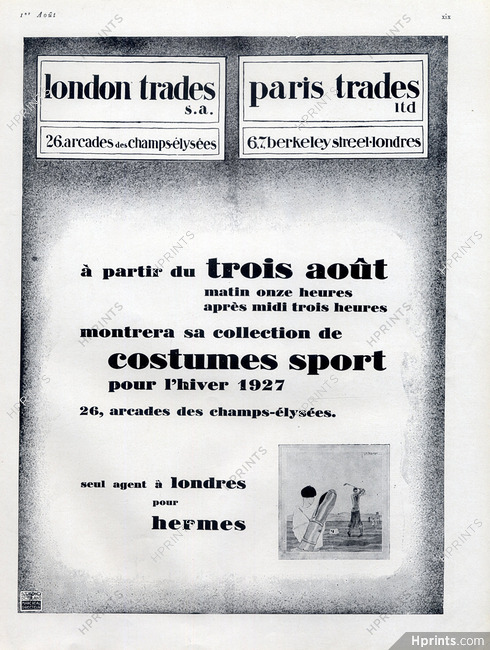Hermès (Sportswear) 1927 Georges Lepape