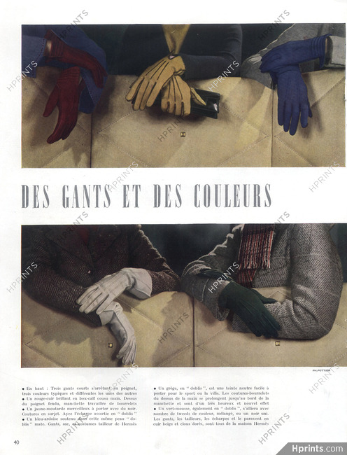 Hermès (Gloves) 1936 Photo Philippe Pottier