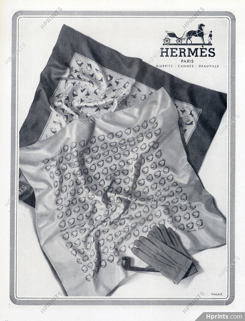 Hermès (Carrés) 1947 Gloves, Scarf