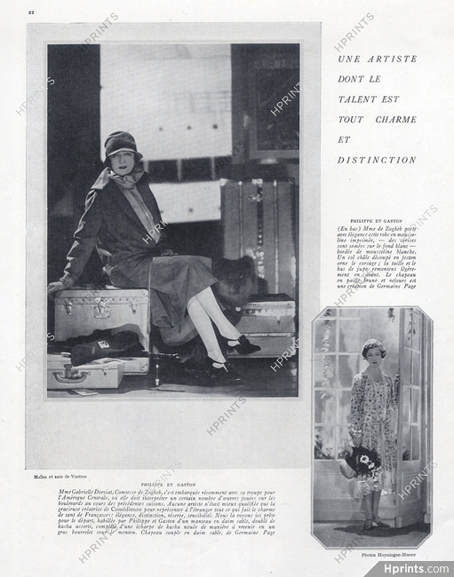 Louis Vuitton (Luggage, Baggage) 1926 Gabrielle Dorziat, Photo George Hoyningen-Huene